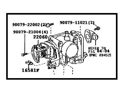 Toyota 22030-22010 Throttle Body Assembly