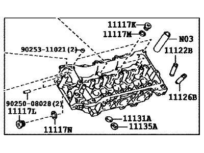 Toyota 11102-39235 Head Sub-Assembly, Cylinder
