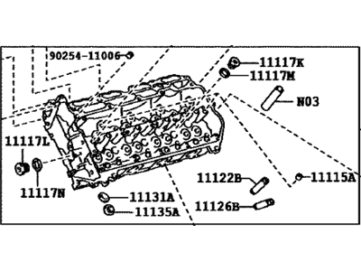 Toyota 11102-09190 Head Sub-Assembly, Cylinder