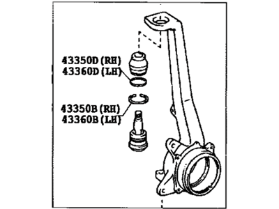Toyota 43330-39805 Lower Ball Joint Assembly Front Right