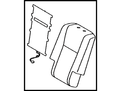 Toyota 71078-0E212-A3 Rear Seat Back Cover, Left (For Separate Type)