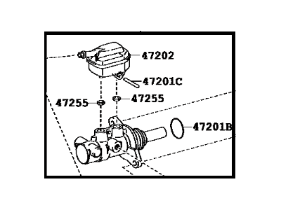 Toyota 47201-48202 Brake Master Cylinder Sub-Assembly
