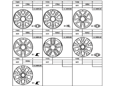 Toyota 42611-60C20 Wheel, Disc