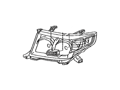 Toyota 81130-60D32 Passenger Side Headlight Unit Assembly