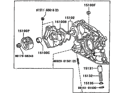 Toyota 15100-03010 Pump Assembly, Oil