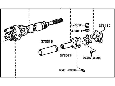 Toyota 37110-34050 Propelle Shaft Assembly