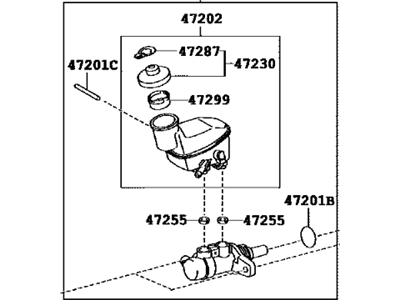 Toyota 47201-52430 Brake Master Cylinder Sub-Assembly