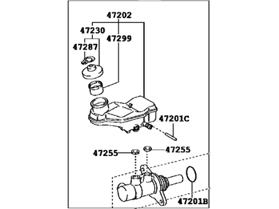Toyota 47201-12A20 Brake Master Cylinder Sub-Assembly