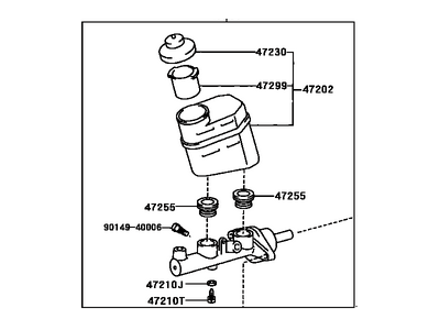 Toyota 47201-07051 Brake Master Cylinder Sub-Assembly