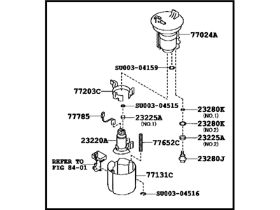 Toyota SU003-01018 Fuel Pump Assembly