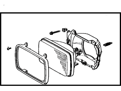 Toyota 81110-80148 Passenger Side Headlight Kit W/O Sealed Beam
