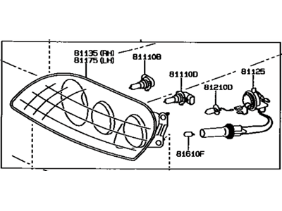 Toyota 81150-1B240 Driver Side Headlight Assembly