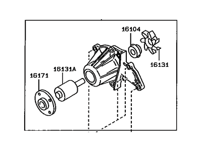 Toyota 16110-19076 Water Pump Assembly