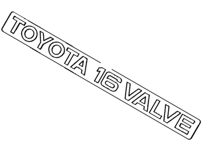 Toyota 11291-15140 Engine Name Plate