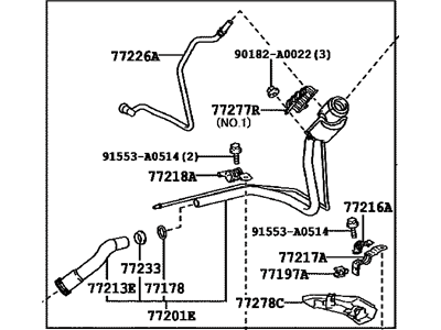 Toyota 77210-06161 Pipe Assembly, Fuel Tank