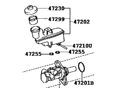 Toyota 47201-06440 Brake Master Cylinder Sub-Assembly