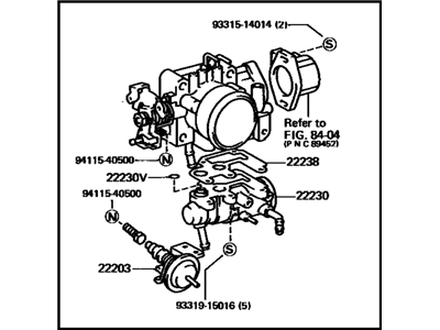 Toyota 22210-16220 Throttle Body Assembly