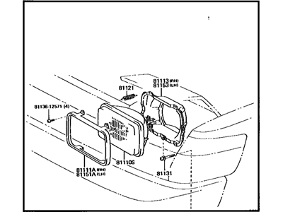 Toyota 81150-1B110 Driver Side Headlight Assembly