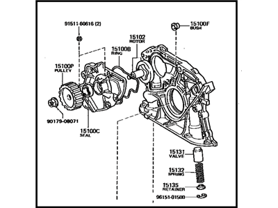 Toyota 15100-64020 Pump Assembly, Oil