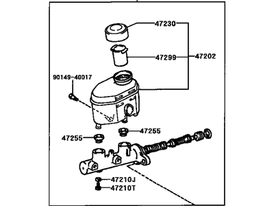 Toyota 47207-34010 Brake Master Cylinder Sub-Assembly