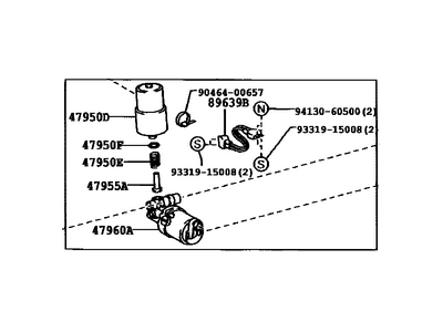 Toyota 47070-60030 Pump Assy, Brake Booster W/Accumulator