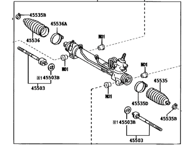 Toyota 44250-08040 Power Steering Gear Assembly(For Rack & Pinion)