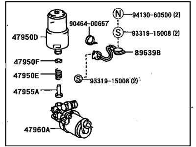 Toyota 47070-04010 Pump Assy, Brake Booster W/Accumulator
