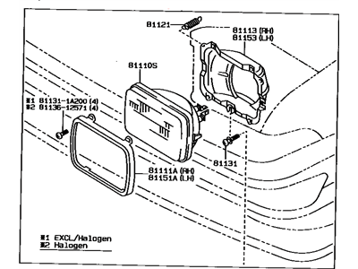 Toyota 81150-2B020 Driver Side Headlight Assembly