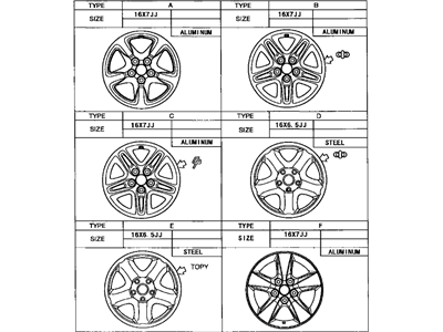 Toyota 42611-42150 Wheel, Disc