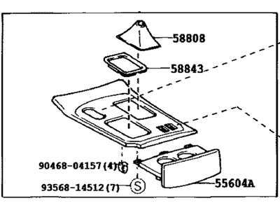 Toyota 58804-60130 Panel Sub-Assy, Console, Upper