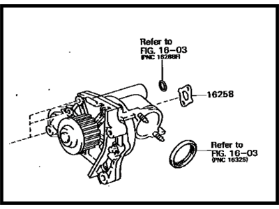 Toyota 16100-79095 Engine Water Pump Assembly