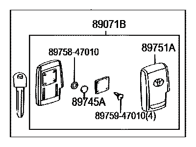 Toyota 89070-47180 Transmitter Assy, Door Control