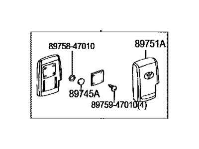 Toyota 89904-47010 Transmitter Sub-Assy, Electrical Key