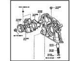 OEM Toyota Celica Pump Assembly, Oil - 15100-63010