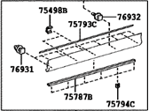 Toyota 75073-42010 Moulding Sub-Assembly, Fender Panel