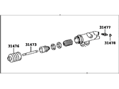Toyota 31470-60360 Cylinder Assembly, Clutch Release With Bearing