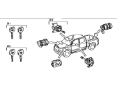 Toyota 69005-0C180 Cylinder&Key Set