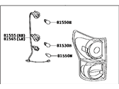 Toyota 81550-0C100 Lamp Assembly, Rear Combination