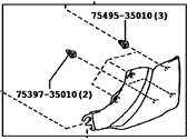 Genuine Toyota 76805-42010-A1 Door Garnish Sub Assembly Genuine Toyota 76805-42010-A1 Door Garnish Sub Assembly